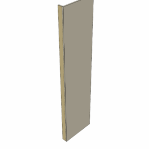 RP842403---3/4"x84"x24" with 3" Return Refrigerator Panel