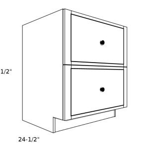 2-Drawer Base Cabinet-24" Wide