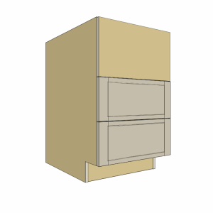 GB1527-2----15" wide Grill Base 2 Drawer Cabinet