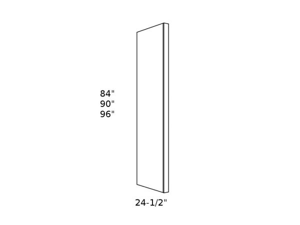 RP962403---3/4"x96"x24" with 3" Return Refrigerator Panel