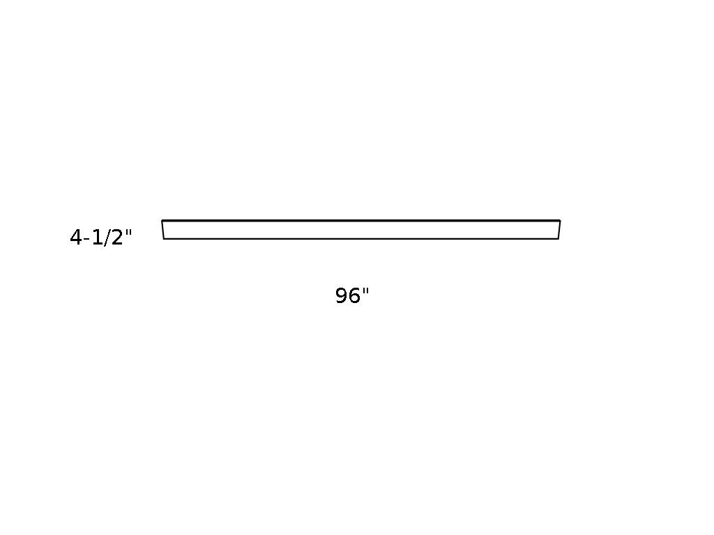 TK0472P----4 1/2``x 72`` Toe Kick