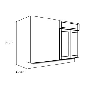 B48BL----48" wide Blind Corner Base LH Cabinet