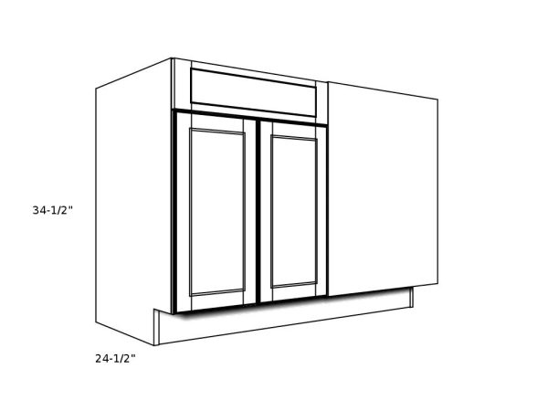 B48BR----48" wide Blind Corner Base RH Cabinet