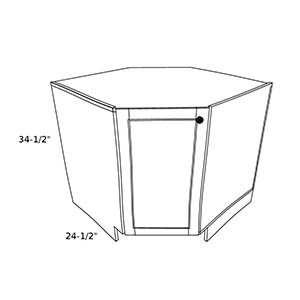 DC33----33" Diagonal Corner Base Cabinet