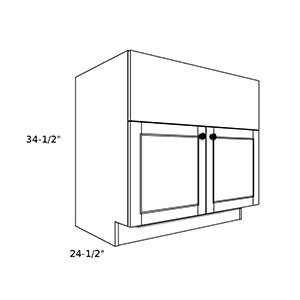 GB2427----24 in wide Grill Base 2 Door Cabinet