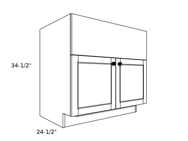 GB2427----24 in wide Grill Base 2 Door Cabinet