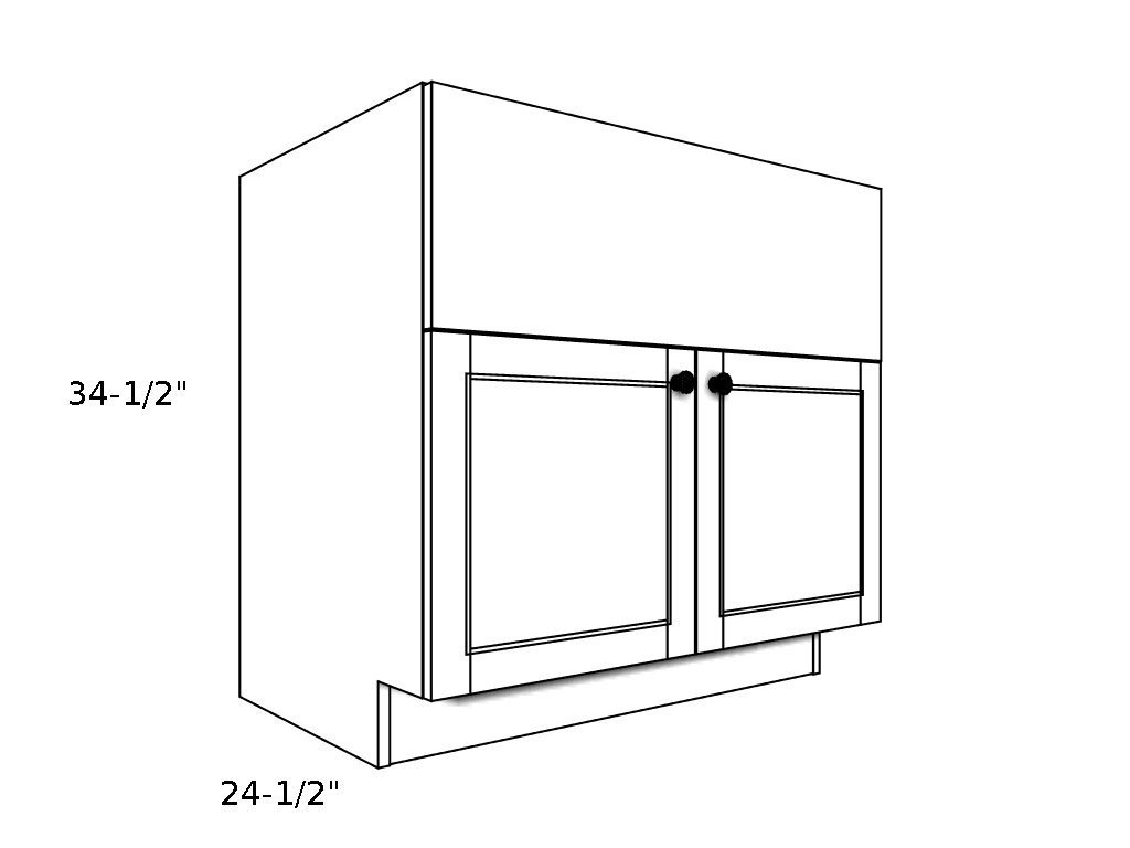 GB2427----24 in wide Grill Base 2 Door Cabinet