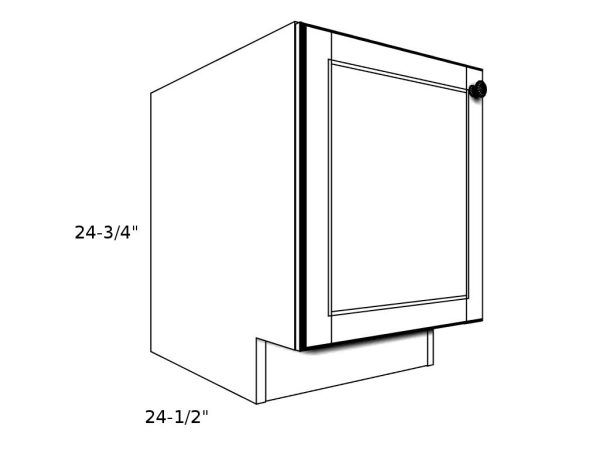 PB09----09" wide Pedestal Base 1 Door Cabinet