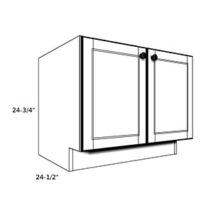 PB27----27" wide Pedestal Base 2 Door Cabinet