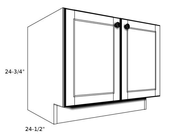 PB27----27" wide Pedestal Base 2 Door Cabinet
