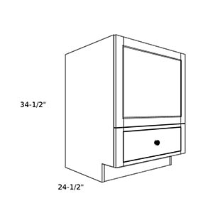 MB24D1----24" wide Base Microwave Base1 Drawer Cabinet