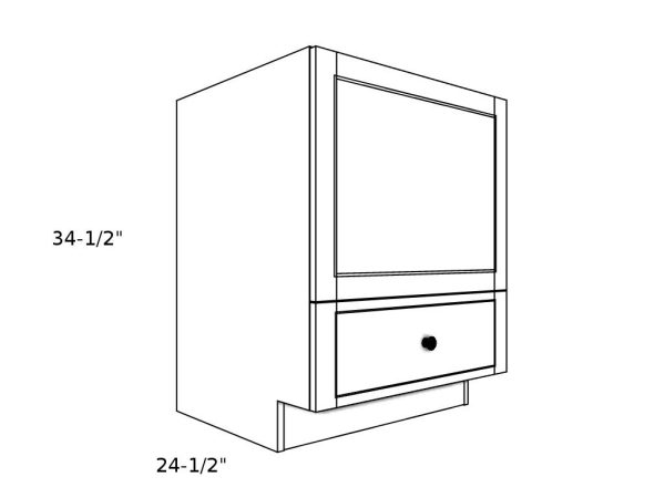 MB24D1----24" wide Base Microwave Base1 Drawer Cabinet