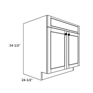 SB30----30 in. wide Sink Base 2 Door Cabinet