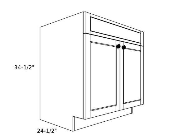 SB30----30 in. wide Sink Base 2 Door Cabinet