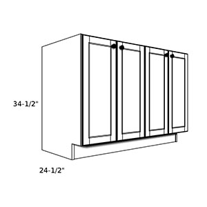 SB45FH----45" wide Sink Base 4 Door Cabinet