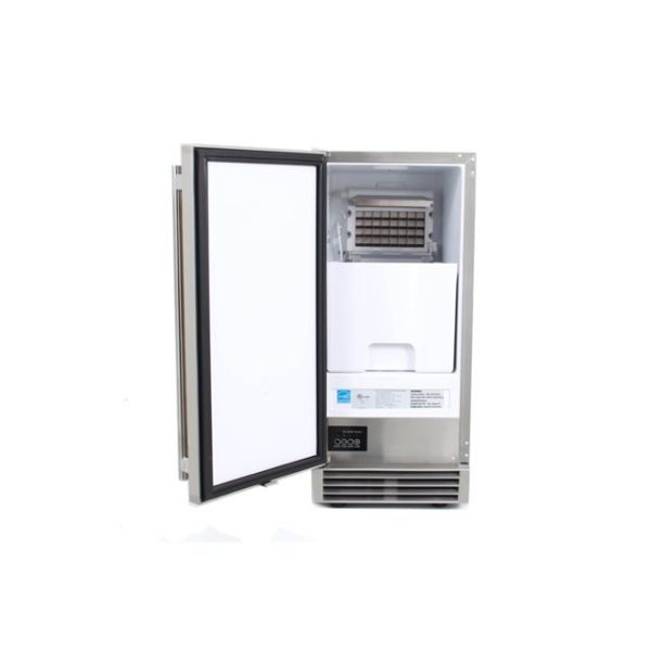Blaze 50 Lb. 15-Inch Outdoor Rated Ice Maker With Gravity Drain - BLZ-ICEMKR-50GR