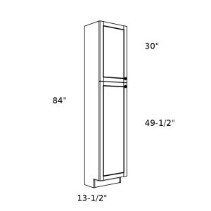 P128412----12" wide 84" high 12" deep Pantry Cabinet