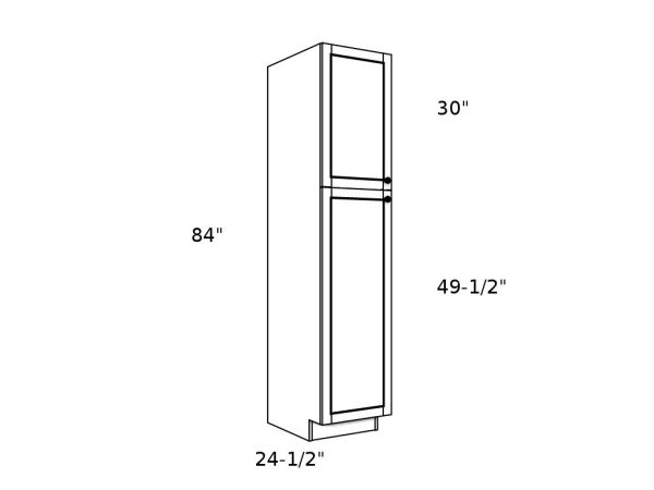 P128424----12" wide 84" high 24" deep Pantry Cabinet