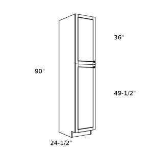 P129024----12" wide 90" high 24" deep Pantry Cabinet