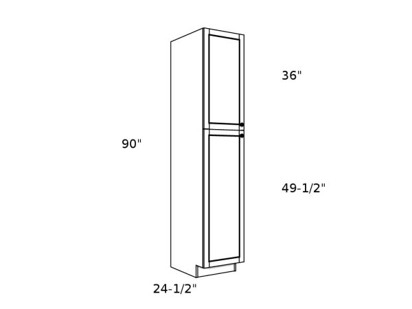 P129024----12" wide 90" high 24" deep Pantry Cabinet