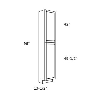 P129612----12" wide 96" high 12" deep Pantry Cabinet