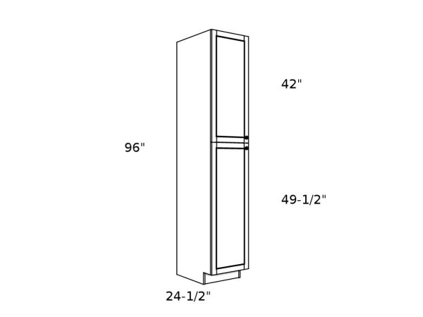 P129624----12" wide 96" high 24" deep Pantry Cabinet