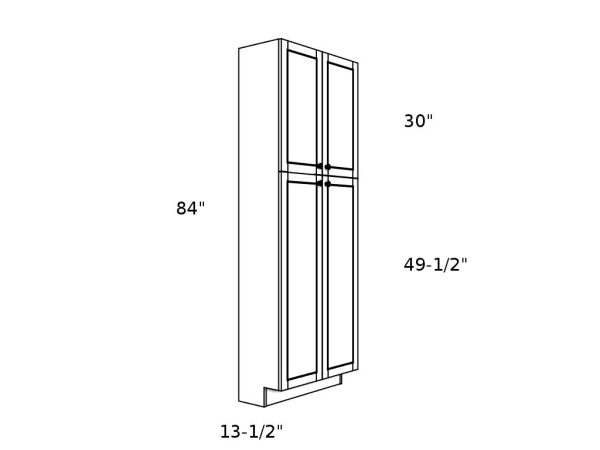 P248412----24" wide 84" high 12" deep Pantry Cabinet