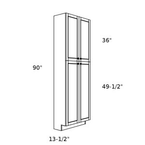 P249012----24" wide 90" high 12" deep Pantry Cabinet