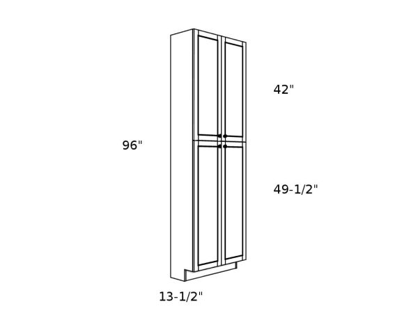 P249612----24" wide 96" high 12" deep Pantry Cabinet
