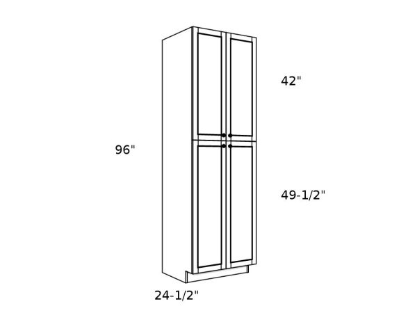 P249624----24" wide 96" high 24" deep Pantry Cabinet