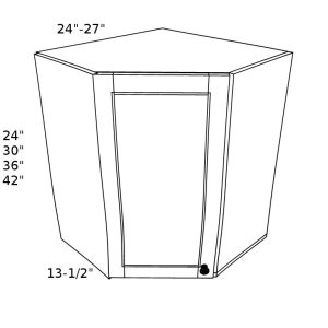 DW24----24" high Diagonal Wall Cabinet
