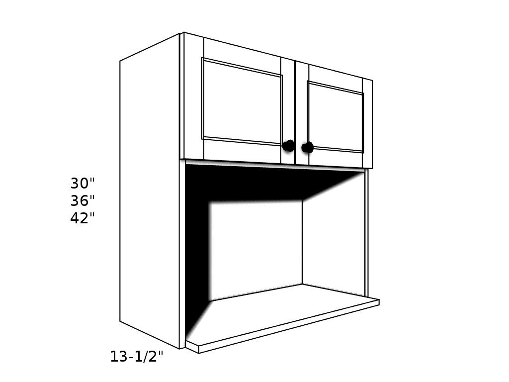 MW2430----24`` wide 30`` high Microwave Shelf