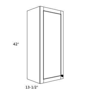 W1242----12" wide 42" high 1 door Wall Cabinet