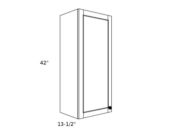 W1242----12" wide 42" high 1 door Wall Cabinet