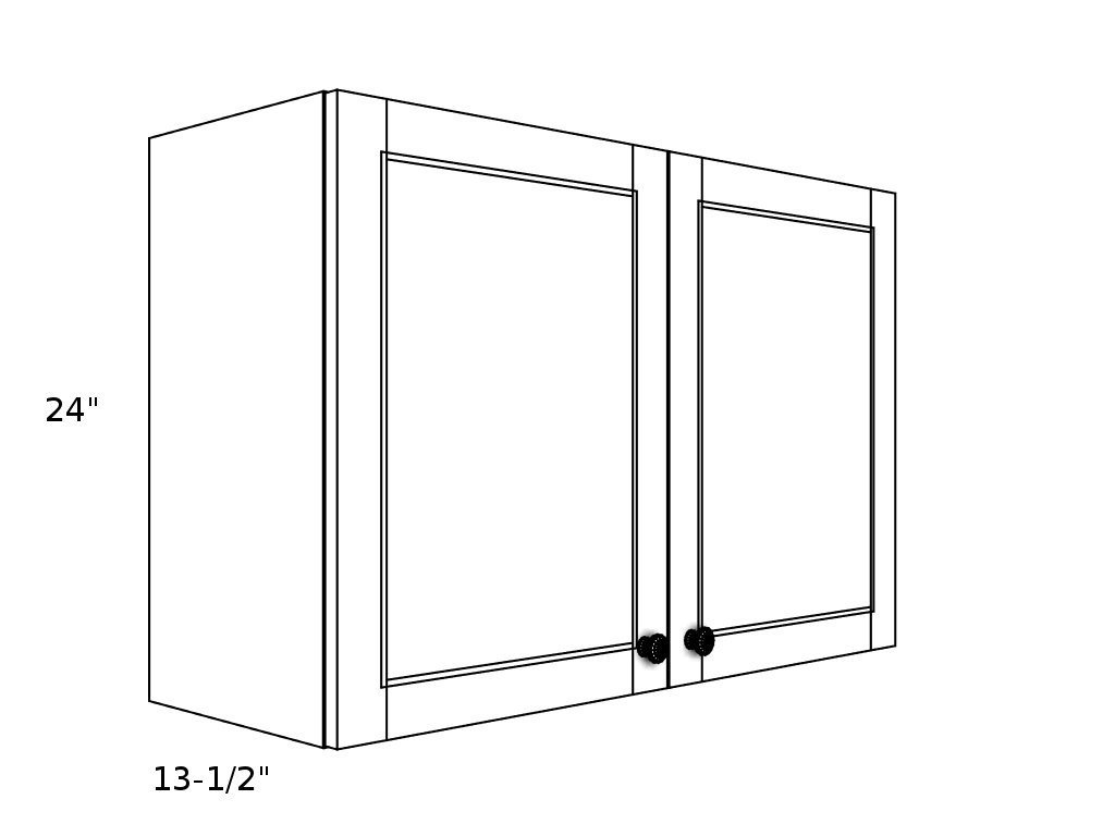 W2424----24`` wide 24`` high 2 Doors Wall Cabinet