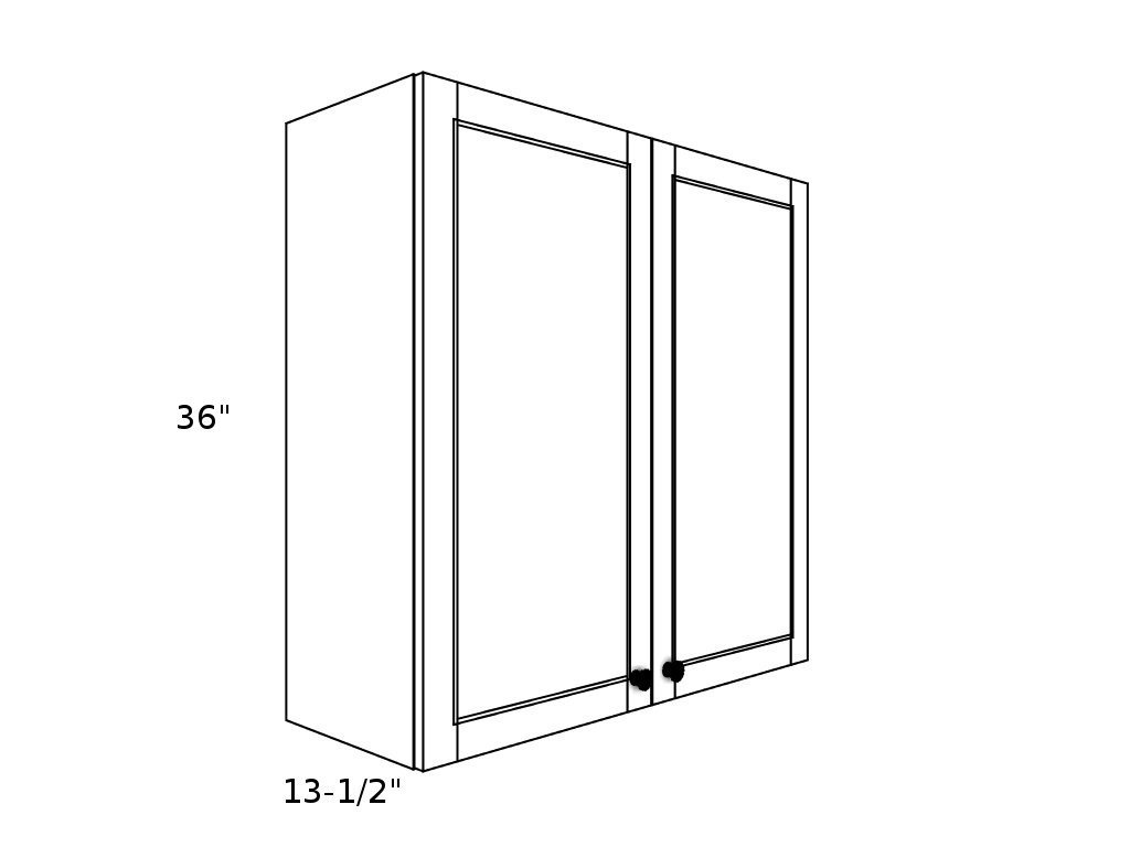 W2436----24`` wide 36`` high 2 doors Wall Cabinet