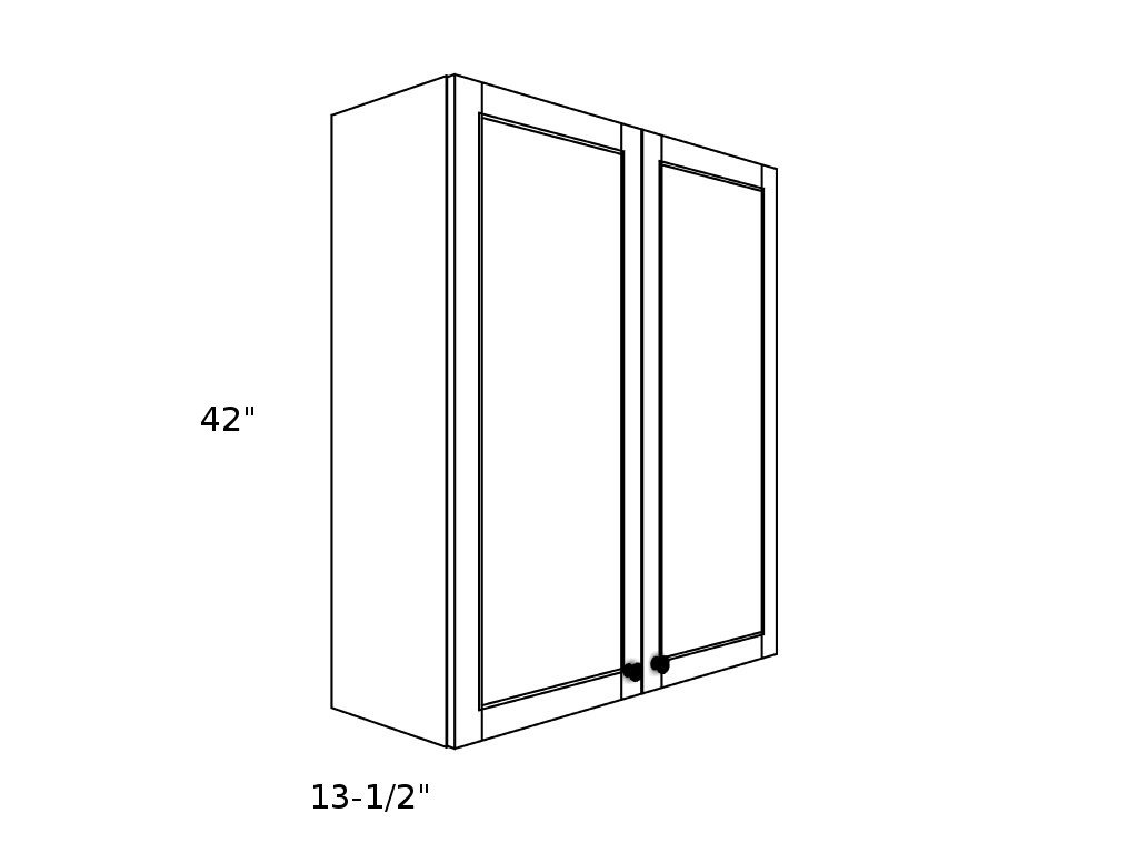 W2442----24`` wide 42`` high 2 doors Wall Cabinet