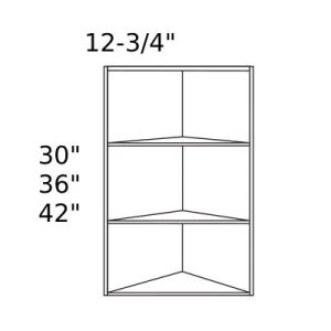 WAS30----30" high Wall Angle Shelf Cabinet