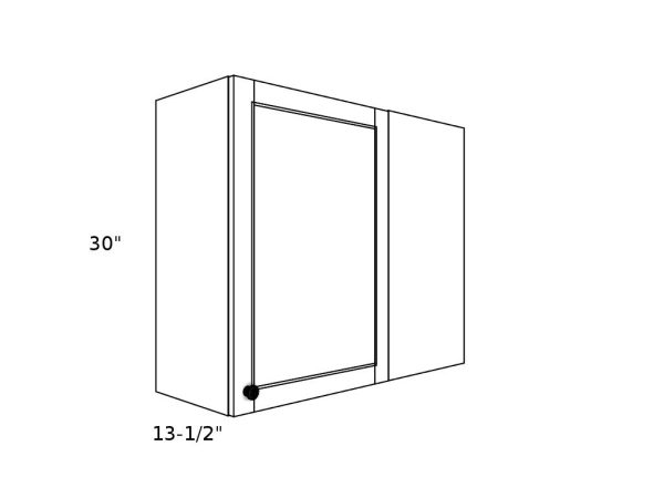 WB2730----27" wide 30" high Blind Corner Wall Cabinet