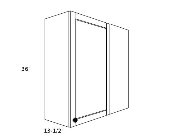 WB2736----27" wide 36" high Blind Corner Wall Cabinet