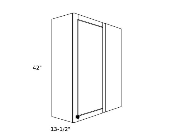 WB2742----27" wide 42" high Blind Corner Wall Cabinet